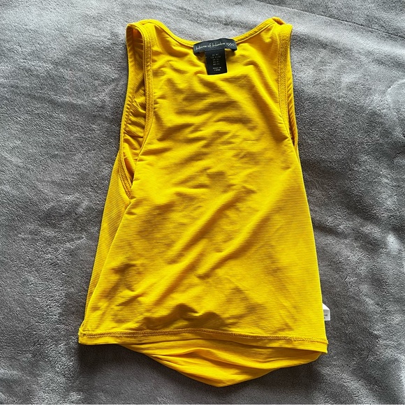 House of Harlow 1960 Ruched Sleeveless Crop Tank Top Blouse Golden Yellow New đź’› - Picture 10 of 15